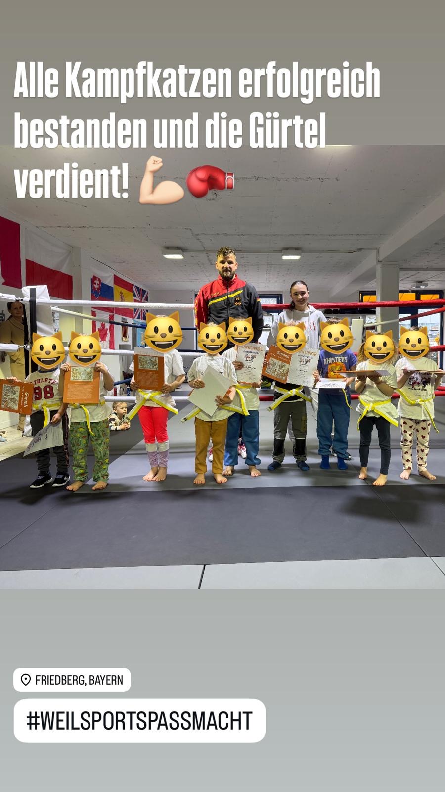 Kampfkatzen Gürtelprüfung bei Fight & Fitness Friedberg